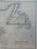 Canada Maritimes & Newfoundland Nova Scotia New Brunswick c. 1890's Johnson map