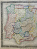 Spain & Portugal Iberia Galicia Castille Andalusia Catalonia c. 1850's Betts map