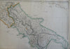 Italy Piedmont Lombardy Papal States Naples Tuscany 1860 Blackie two sheet map