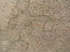 Russia in Europe Crimea Ural Mountains Finland 1830 antique Lapie old color map