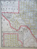 Texas state by itself Railroads 1887-90 Cram scarce large detailed map
