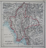 India British Raj Calcutta Delhi Agra 1890 scarce Scribner-Black 2 sheet map
