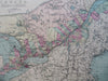 Ontario & Quebec Canada Toronto Great Lakes Toronto Montreal 1873 Williams map