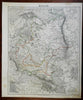 Russian Empire Finland Poland Ukraine Crimea 1874 Flemming detailed large map