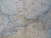 Canada Ontario Quebec Great Lakes Erie Huron 1889-93 Bradley folio map