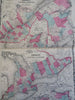 Upper & Lower Canada New Montreal Quebec 1862 Johnson & Ward map Scarce Issue