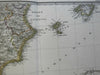 Spain and Portugal 1857 Berghaus & Stulpnagel highly detailed four sheet map