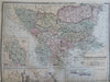 Ottoman Balkans Greece Serbia Crete 1889-93 Bradley folio hand color detail map