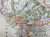 Persia Afghanistan Russia Central Asia 1852 Flemming old antique color map