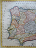 Spain & Portugal 1797 Philadelphia engraved Vallance scarce map