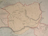 Parthian or Arsacid Empire Iran Media 1855 antique Philip large hand color map