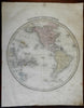 Western Hemisphere North & South America Polynesia Hawaii 1841 Boynton map