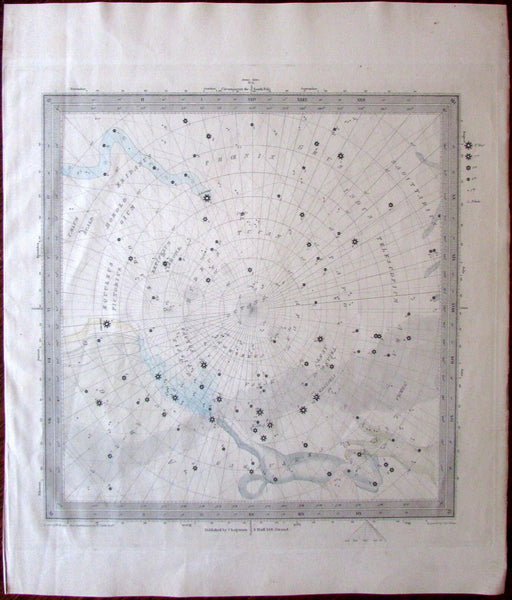 Star Charts 1844 celestial maps set of 6 SDUK Walker Zodiac Night Sky hand color