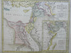 Kingdom of Solomon Israel & Judea Egypt Queen of Sheba 1798 historical map