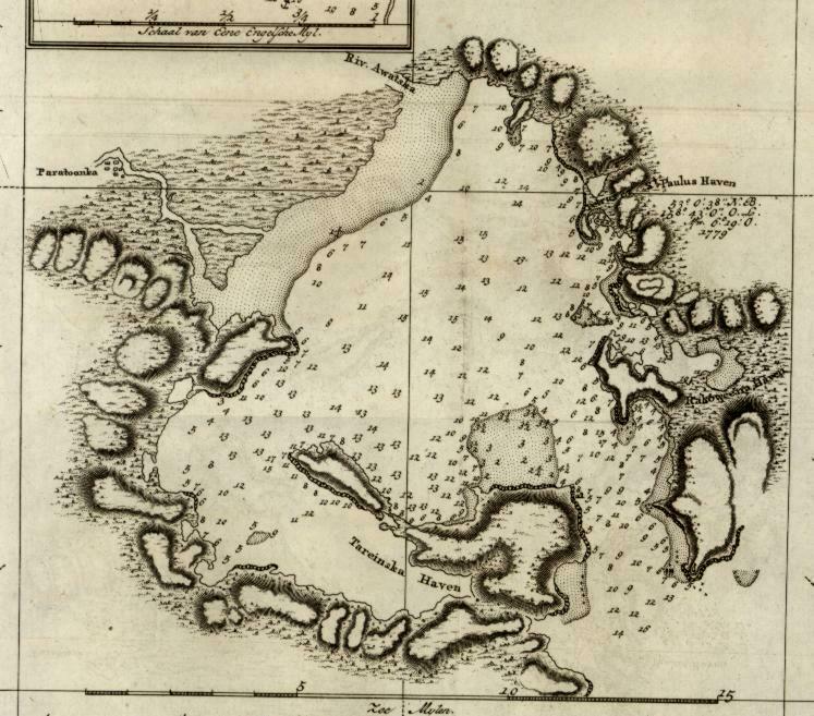 Eastern Russia Awatska Harbor 1803 Kamtschatka Bligh Resolution harbor map