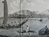Tahiti Fishing Boats Native Peoples Raft Sails 1801 Captain Cook engraved print