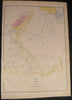 Lucknow India large detailed city plan c.1863 scarce old antique city plan