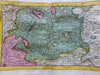 Brabant Belgium 1737 De Lat Nederland rare map of Flanders Low Countries Holland