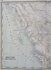 British Columbia Canada Vancouver 1887-90 Cram scarce large detailed map