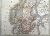 Scandinavia Sweden Norway Baltic Sea c. 1844 A. Baedeker scarce map