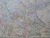 Southern German Empire Bavaria Baden 1889-93 Bradley folio hand color detail map