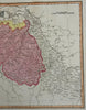 Belgium Netherland Low Countries Antwerp Brussels Bruges 1823 scarce Ellis map