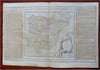 Spain & Portugal 1766 Brion & Desnos decorative historical map