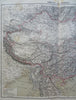 Qing China Meiji Japan Korea Taiwan Tibet Mongolia 1885 Flemming detailed map