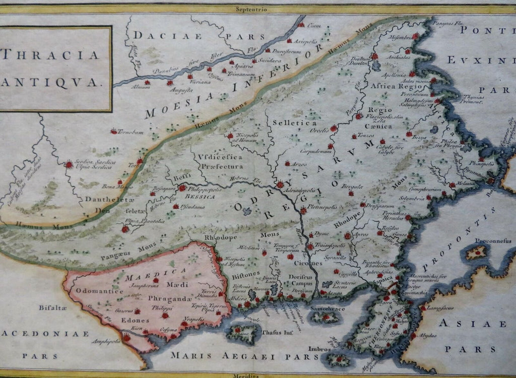 Thrace Ancient World Byzantium Dardanelles 1740-60 Seale engraved map