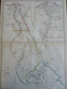 Egypt Nubia Abyssinia Nile Delta Red Sea Cairo Alexandria c. 1856-72 Weller map