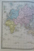 World Map on Mercator's Projection c. 1870 Jacobs large engraved map