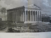 Parthenon Athenian Temple Acropolis Landscape View 1805 Mawman engraved print