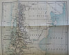 Argentina Tierra del Fuego Strait of Magellan 1899 Johnston scarce detailed map