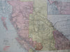 British Columbia Canada Vancouver Island 1912 McNally large detailed map