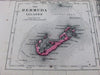 Caribbean West Indies Bermuda St. Domingo Jamaica Haiti c.1865 large antique map