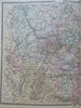 Southern German Empire Bavaria Baden 1889-93 Bradley folio hand color detail map