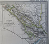 Caribbean Sea West Indies Cuba Jamaica Puerto Rico 1879 Berghaus detailed map