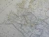 Ancient World Mediterranean Sea Persia Holy Land Arabia India 1842 two sheet map