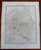 Russian Empire Finland Poland Crimea Ukraine 1868 Tardieu large map