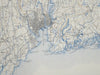Connecticut state 1927 monumental huge map Geological Survey