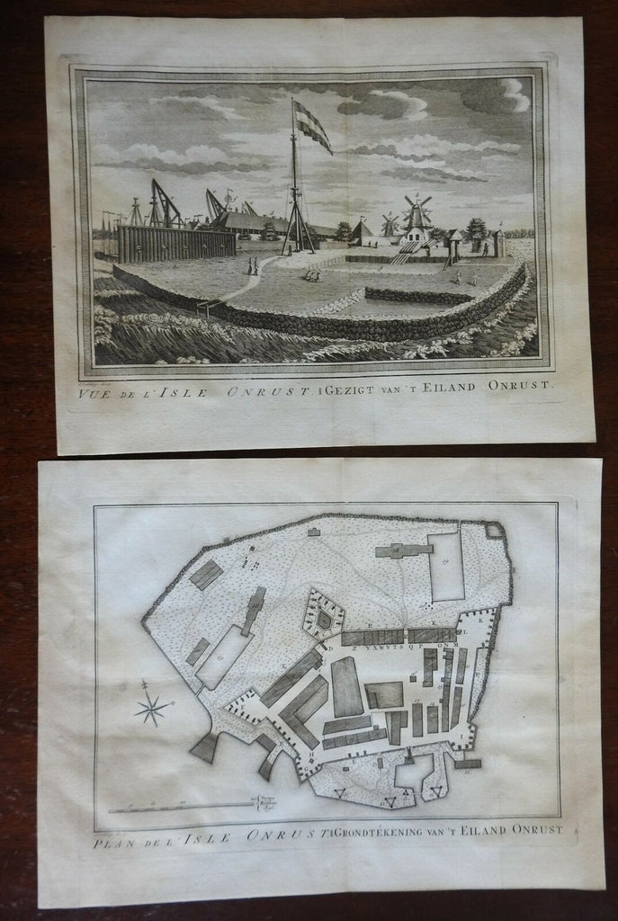 Onrust Island Pulau Kapal Indonesia Thousand Islands 1763 island map & city view