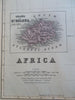 Africa Continent Egypt Cape Colony Abyssinia Congo 1888 Bradley-Mitchell map