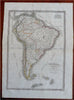 South America Brazil Peru Colombia Venezuela Chile Argentina 1834 Lorrain map