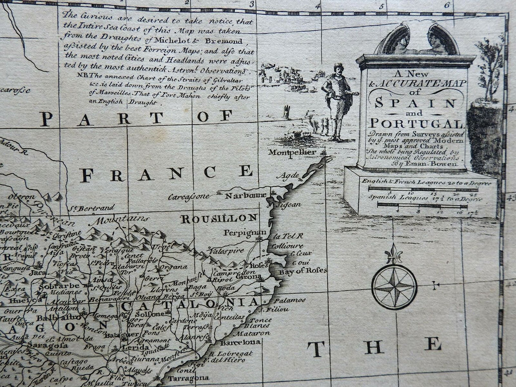 Iberia Spain & Portugal Balearic Isles Port Mahon 1760 Bowen decorative map