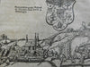 Jarlberg Holy Roman Empire 1598 Munster Cosmography wood cut print city view