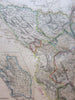 Balkans Moldavia Rumilia Bulgaria Turkey in Europe 1850's Lowry detailed old map