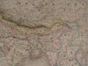 India Southeast Asia English Colonies c1865 Dufour huge fine color antique map