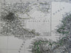 Island of Ireland Dublin Lakes of Kilarney 1874 Petermann detailed map