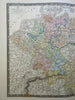 Holy Roman Empire Prussia Austria c. 1830's Brue large detailed map hand color