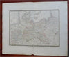 Kingdom of Prussia Saxony Westphalia 1836 Brue large detailed map hand color